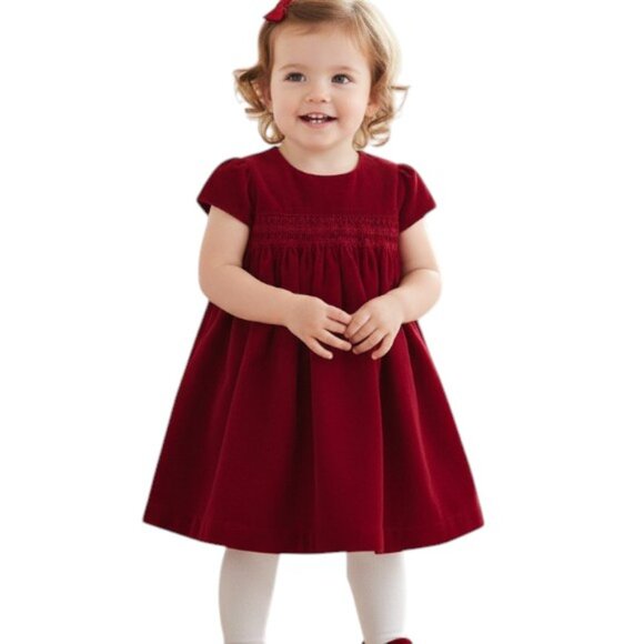 Ralph Lauren Red Holiday Corduroy Smocked Dress size 18 Months - Picture 10 of 10